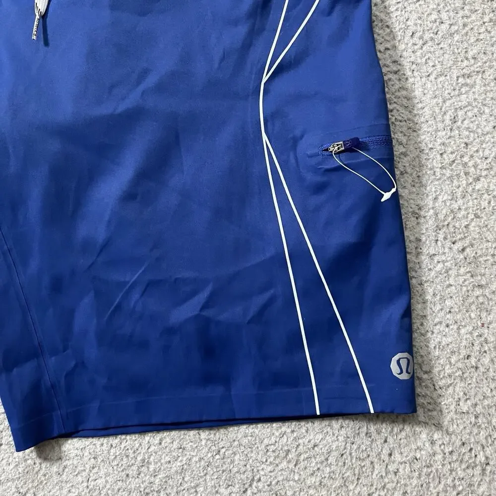Lululemon Board Shorts Mens 40 Blue Surf Swim Pocket Stretch Beach Trunks